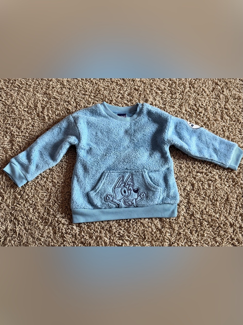 Bluey Fuzzy Pullover Sweatshirt – Size 2T